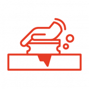 PT: Vorbereiten und Vorreinigen der Prüffläche